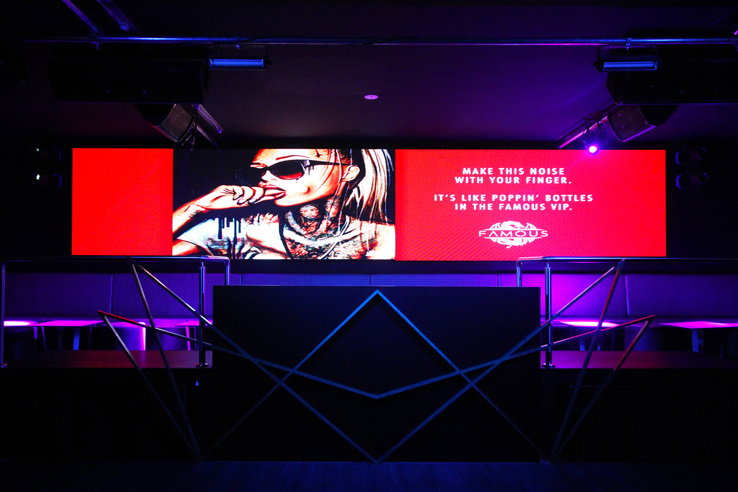 Famous Club Brisbane DJ Booth LED Display