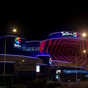 Twin Towns Curved LED Screen Building Facade Custom Digital Signage Solutions