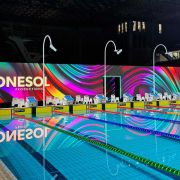 VuePix Infiled - AR Serie LED super screen. Set up for the Swimming Australia Olympic & Paralympic trials 2024